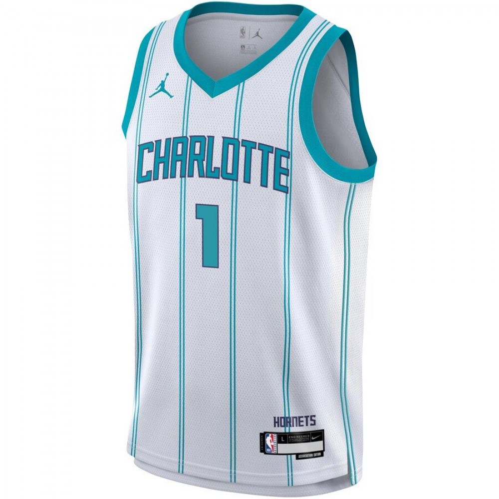 Youth Jordan LaMelo Ball White Charlotte Hornets Swingman Jersey - Association Edition-Pro Kit Vault | Brand New 26/27 Sports Jerseys